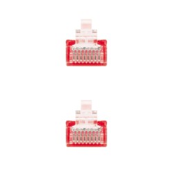 10.20.0400-L30-R Nanocable Cable Red Latiguillo RJ45 CAT.6 UTP AWG24 - 30 cm - Color Rojo