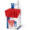 Staedtler Stick 430 Boligrafo con Capuchon - Punta 0.35mm - Tinta Endeleble - Color Rojo