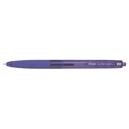 Pilot Boligrafo de Bola Retractil SuperGrip G - Punta Redonda 1.0mm - Trazo 0.4mm - Tinta de Aceite - Ergonomico - Color Violeta