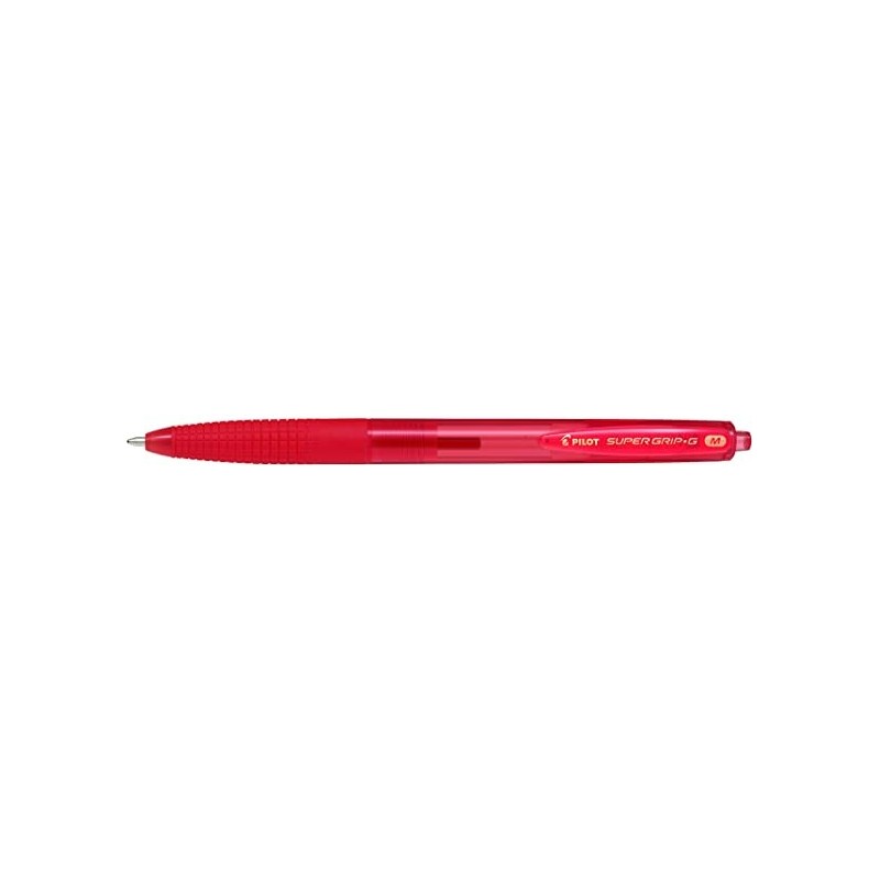 Pilot Boligrafo de Bola Retractil SuperGrip G - Punta Redonda 1.0mm - Trazo 0.4mm - Tinta de Aceite - Ergonomico - Color Rojo