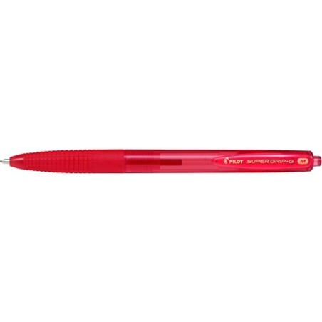 Pilot Boligrafo de Bola Retractil SuperGrip G - Punta Redonda 1.0mm - Trazo 0.4mm - Tinta de Aceite - Ergonomico - Color Rojo