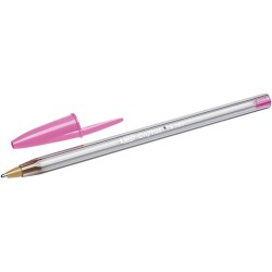 Bic Cristal Fun Boligrafo de Bola - Punta Gruesa de 1.6mm - Tinta con Base de Aceite - Color Rosa