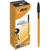 Bic Orange Original Fine Boligrafo de Bola - Punta Redonda de 0.8mm - Trazo de 0.30mm - Tinta de Aceite  - Color Negro