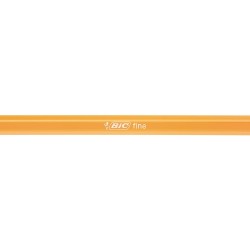 Bic Orange Original Fine Boligrafo de Bola - Punta Redonda de 0.8mm - Trazo de 0.30mm - Tinta de Aceite  - Color Negro