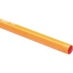 Bic Orange Original Fine Boligrafo de Bola - Punta Redonda de 0.8mm - Trazo de 0.30mm  - Cuerpo Naranja - Color Rojo