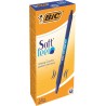 Bic Soft Feel Boligrafo Retractil - Punta Media de 1mm - Cuerpo Translucido con Grip - Color Azul