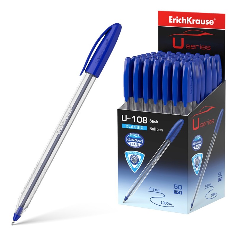 Erichkrause Boligrafo U-108 Classic Stick - Ultra Glide Technology - Tinta Azul Erichkrause Boligrafo U-108 Classic Stick - Ultra Glide Technology - Tinta Azul