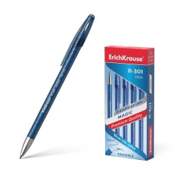 Erichkrause Boligrafo de Gel R-301 Magic Gel 05 - Tinta Borrable - Cuerpo Teñido y Semitransparente  05mm  - Color Azul