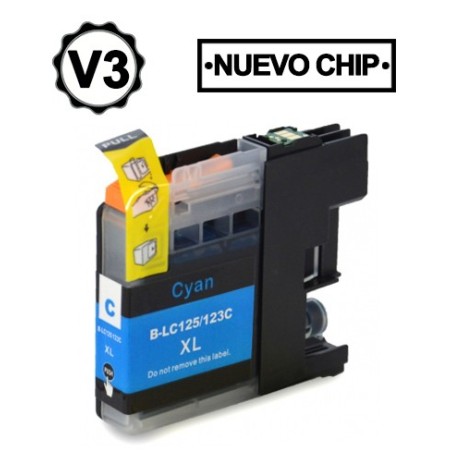 🖨️ Brother LC123XL/LC121XL Cyan | Cartucho de Tinta Genérico