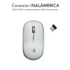 Subblim Ratón inalámbrico Wireless Mini - 54mm x 25mm - Silencioso-Precisión regulable - Ambidiestro - 4 botones - Color Blanco