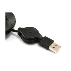 Equip Raton USB con Cable Retractil 1000dpi - 3 Botones - Uso ambidiestro - Color Negro