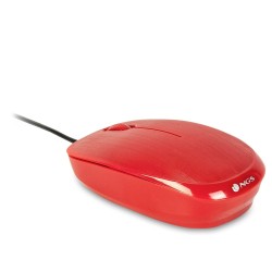 NGS Flame Raton USB 1000dpi - 3 Botones - Uso Ambidiestro - Color Rojo