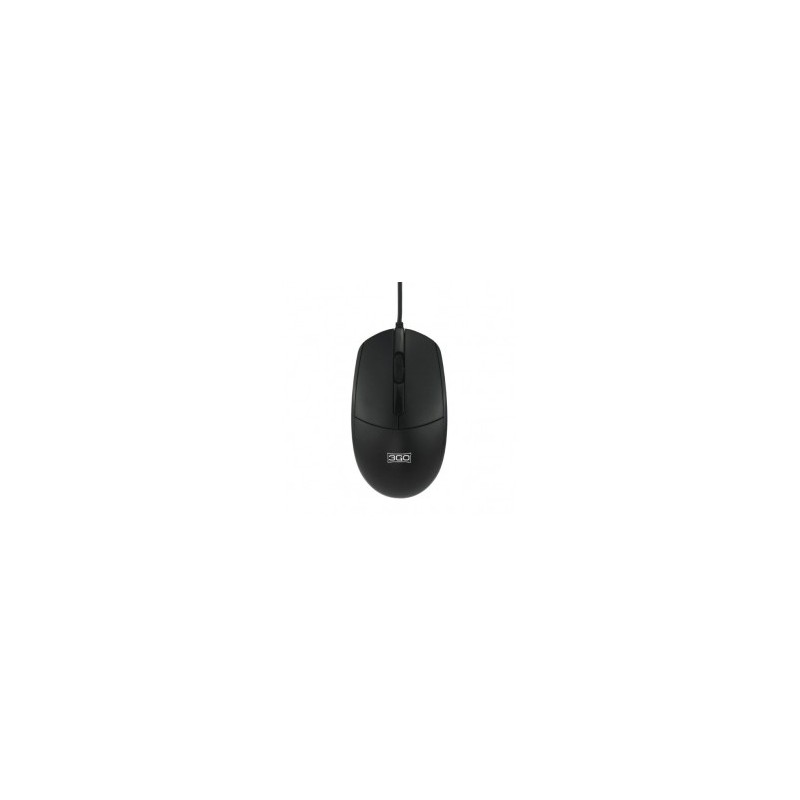 3GO Maus Raton USB 1000dpi - 3 Botones - Uso Ambidiestro - Color Negro