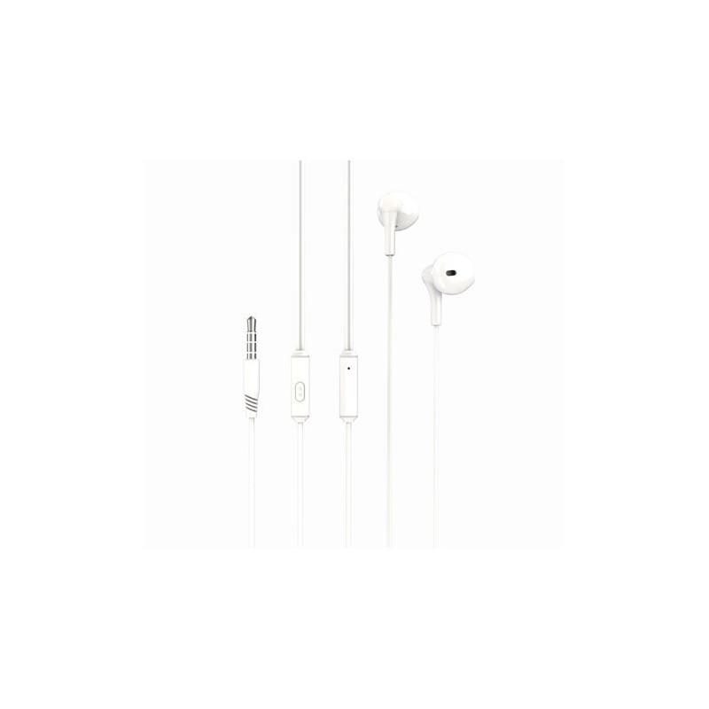 XO EP39 Music Auricular con Microfono - Cable 1.2m - Boton de Control - Color Blanco