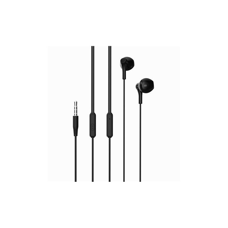 XO EP39 Music Auricular con Microfono - Cable 1.2m - Boton de Control - Color Negro