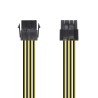 A131-0419 Aisens Cable Alimentacion - 8 Pin/H-4+4 Pin/M - 30cm - Color Negro