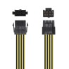 A131-0419 Aisens Cable Alimentacion - 8 Pin/H-4+4 Pin/M - 30cm - Color Negro