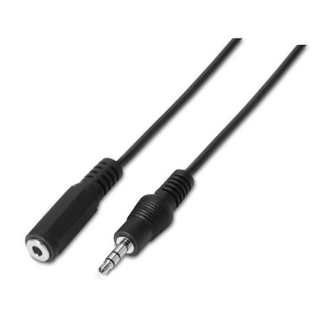 A128-0145 Aisens Cable Audio Estereo - JACK 3.5/M-JACK 3.5/H - 1.5m - Color Negro