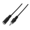 A128-0145 Aisens Cable Audio Estereo - JACK 3.5/M-JACK 3.5/H - 1.5m - Color Negro