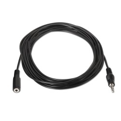 A128-0145 Aisens Cable Audio Estereo - JACK 3.5/M-JACK 3.5/H - 1.5m - Color Negro
