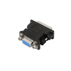 A118-0092 Aisens Adaptador DVI a SVGA - 24+5/Macho-HDB15/Hembra - Color Negro