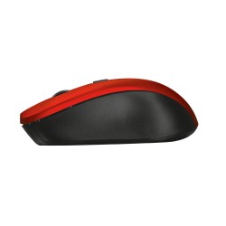 Trust Mydo Raton Inalambrico Silencioso USB 1800dpi - 3 Botones Silenciosos - Uso Ambidiestro - Color Rojo/Negro