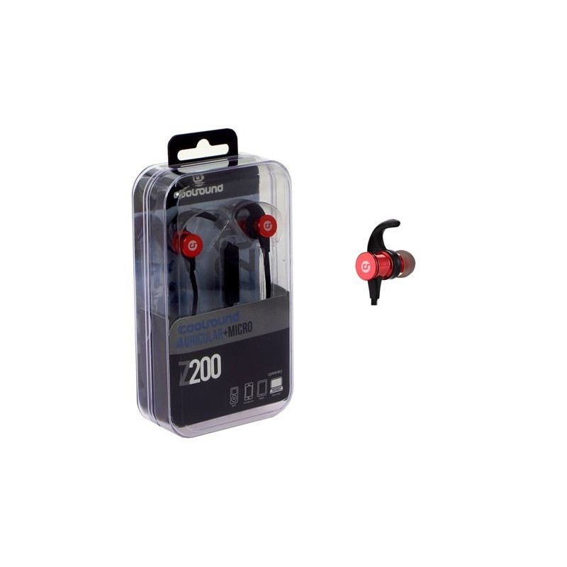 Coolsound Z200 Auriculares Intrauditivos con Microfono - Control de Volumen - Cable de 1.20m