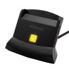 Aisens Lector de Tarjeta Inteligente DNI USB-C con Lector de Tarjetas SIM, SD, Micro SD, MMC, RS-MMC, MMC Micro - Color Negro