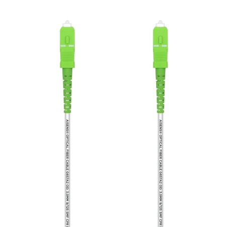 A152-0497 Aisens Cable Fibra Optica Latiguillo G657A2 3.0 9/125 SMF Simplex CPR Dca LSZH - SC/APC-SC/APC - 7.0M - Color Blanco