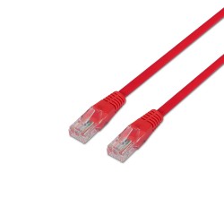 A133-0187 Aisens Cable de Red Latiguillo RJ45 Cat.5e UTP AWG24 - 0.5m - 10/100 Mbit/s - Color Rojo