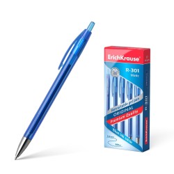 Erichkrause Boligrafo de Gel Automatico R-301 Original Gel Matic  - Cuerpo Transparente con Grip Perfilado - Color Azur