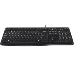 Logitech K120 Teclado USB - Resistente a Salpicaduras - Cable de 1.50m - Color Negro