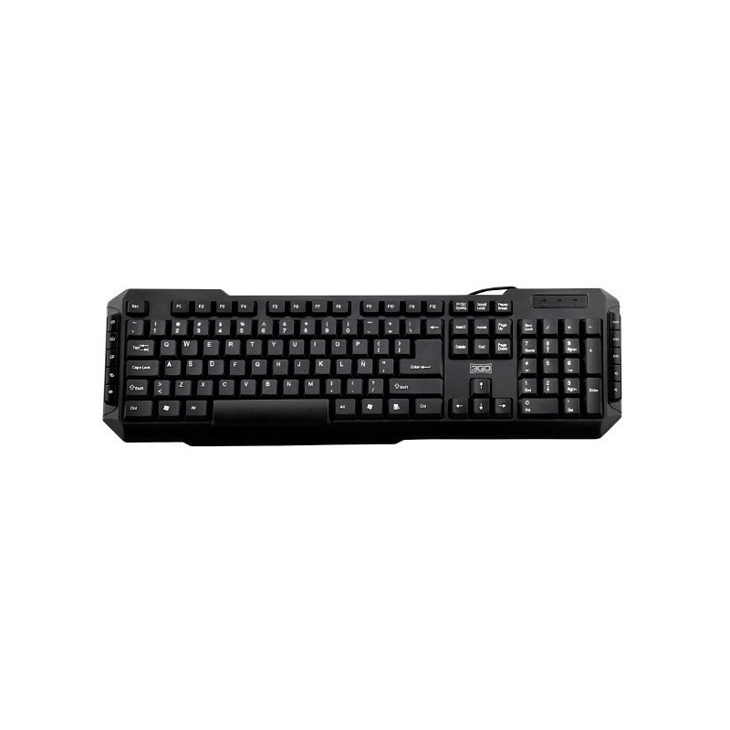 3GO Teclado Multimedia de Membrana Drile PS2 - 105 teclas + 10 multimedia - Color Negro