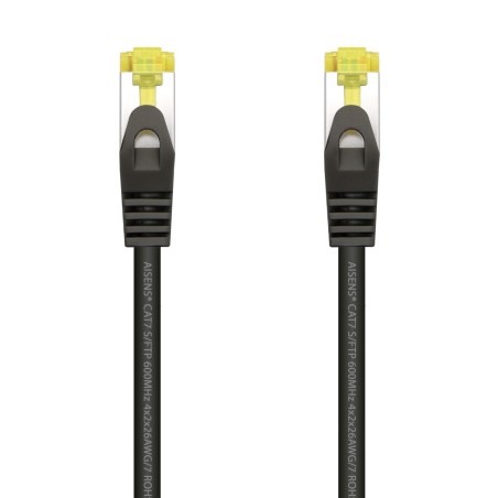 A146-0484 Aisens Cable de Red Latiguillo RJ45 LSZH Cat.7 600 MHz S/FTP PIMF AWG26 - 25cm - Color Negro