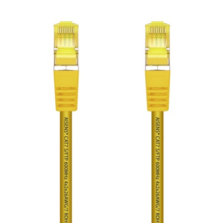 A146-0473 Aisens Cable de Red Latiguillo RJ45 LSZH Cat.7 600 MHz S/FTP PIMF AWG26 - 0.5M - Color Amarillo