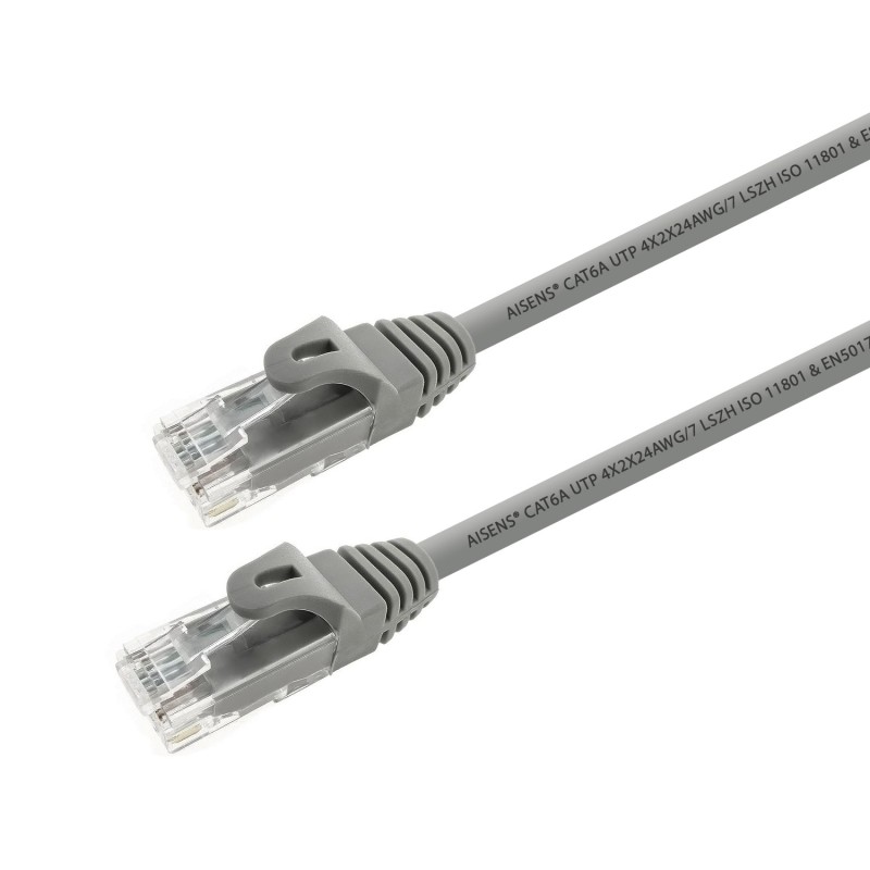 A145-0325 Aisens Cable de Red Latiguillo RJ45 LSZH Cat.6A 500 Mhz UTP AWG24 - 0.50m - sin Halogenos - 10 Gigabit/s - Color Gris A145-0325 Aisens Cable de Red Latiguillo RJ45 LSZH Cat.6A 500 Mhz UTP AWG24 - 0.50m - sin Halogenos - 10 Gigabit/s - Color Gris