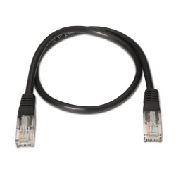 A135-0257 Aisens Cable de Red Latiguillo RJ45 Cat.6 UTP AWG24 - 0.5m - 10/100/1000 Mbit/s - Color Negro