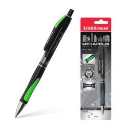 Erichkrause Boligrafo Automatico Megapolis Concept - Cuerpo Satinado Redondo - Zona de Agarre Ergonomica -  - Color Negro