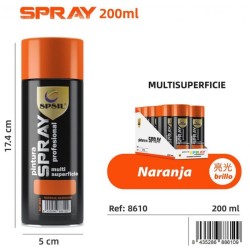 Spray Pintura Naranja 200ml SPSIL – Color Intenso y Duradero