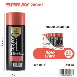 Spray Pintura Rojo Claro 200ml SPSil - Acabado Vibrante y Duradero