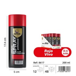 Spray Pintura Rojo Vivo 200ml SPSil - Acabado Brillante y Duradero