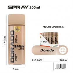8667 Spray Pintura Dorado 200ml Spsil