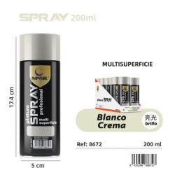 Spray Pintura Blanco Crema 200ml SPSil - Acabado Suave y Elegante
