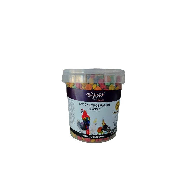 Snack para Loros Galian Classic en Cubo de 620 gramos