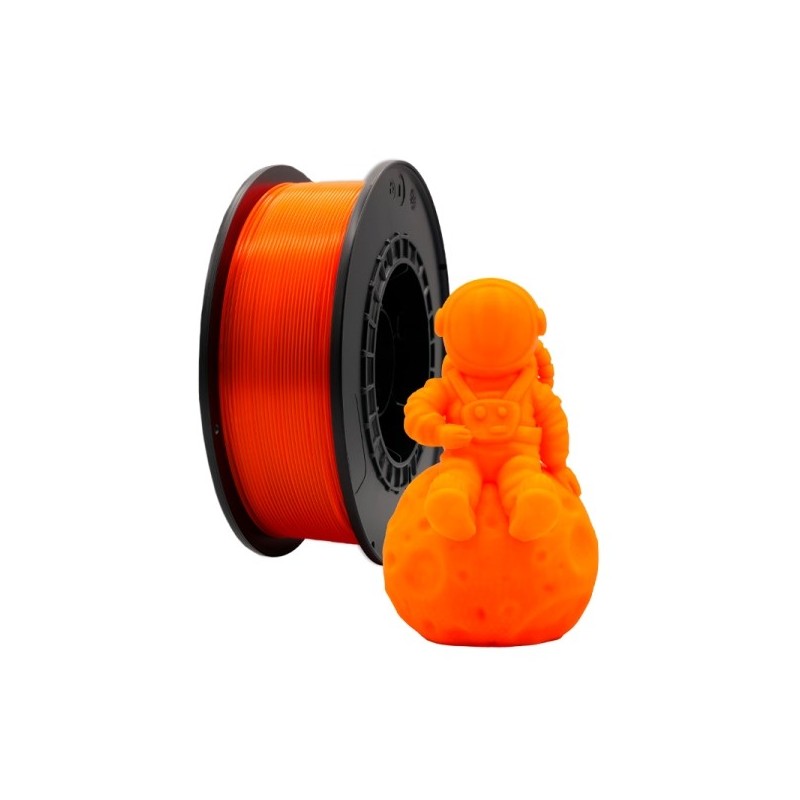 Filamento 3D PLA - Diametro 1.75mm - Bobina 1kg - Color Naranja Fluorescente