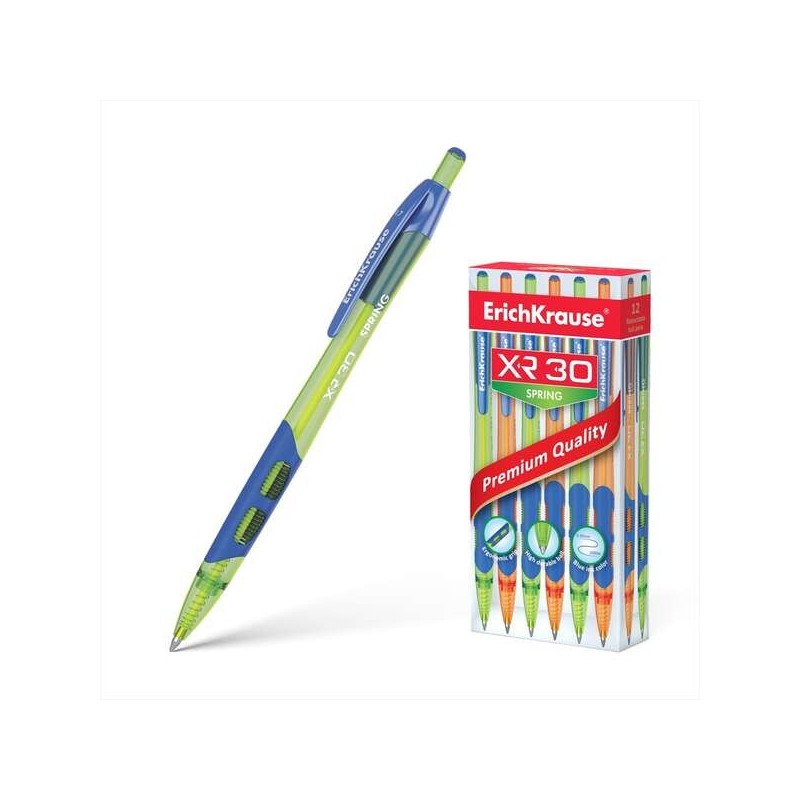 Erichkrause Boligrafo Automatico Xr-30 Spring - Cuerpo Translucido de Colores Neon - Punta de 07mm - Rapido - Color Azul Erichkrause Boligrafo Automatico Xr-30 Spring - Cuerpo Translucido de Colores Neon - Punta de 07mm - Rapido - Color Azul