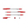 Erichkrause R-301 Stick&Grip Boligrafo de Bola Punta 1.0mm - Trazo 0.5mm - Agarre con Grip   - Cuerpo Transparente - Color Rojo