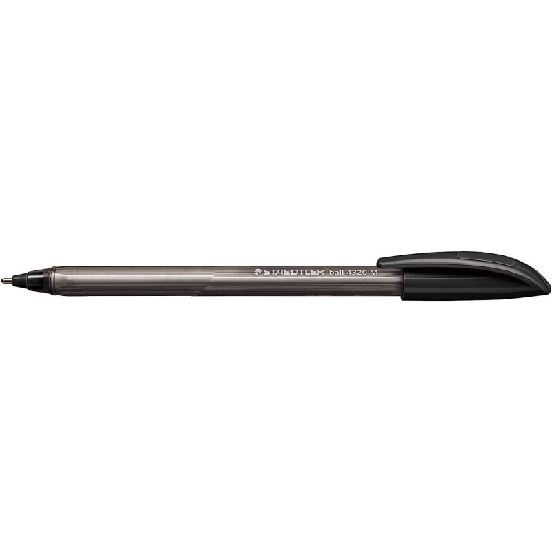 Staedtler Ball 4320 M Boligrafo Punta de Bola 1mm - Escritura Suave - Cuerpo Triangular - Color Negro