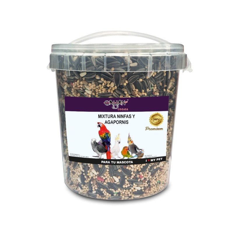 Mixtura para Ninfas y Agapornis Especial Cubo 900 Gramos | Nutritiva Mixtura para Ninfas y Agapornis Especial Cubo 900 Gramos | Nutritiva