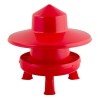 🐦 Gaun 11425 Tolva Plástico para Aves 4 kg con Patas y Tapa (Rojo)